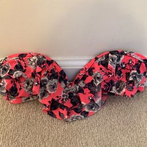 Xhilaration Pink Floral Bikini Top and Bottom